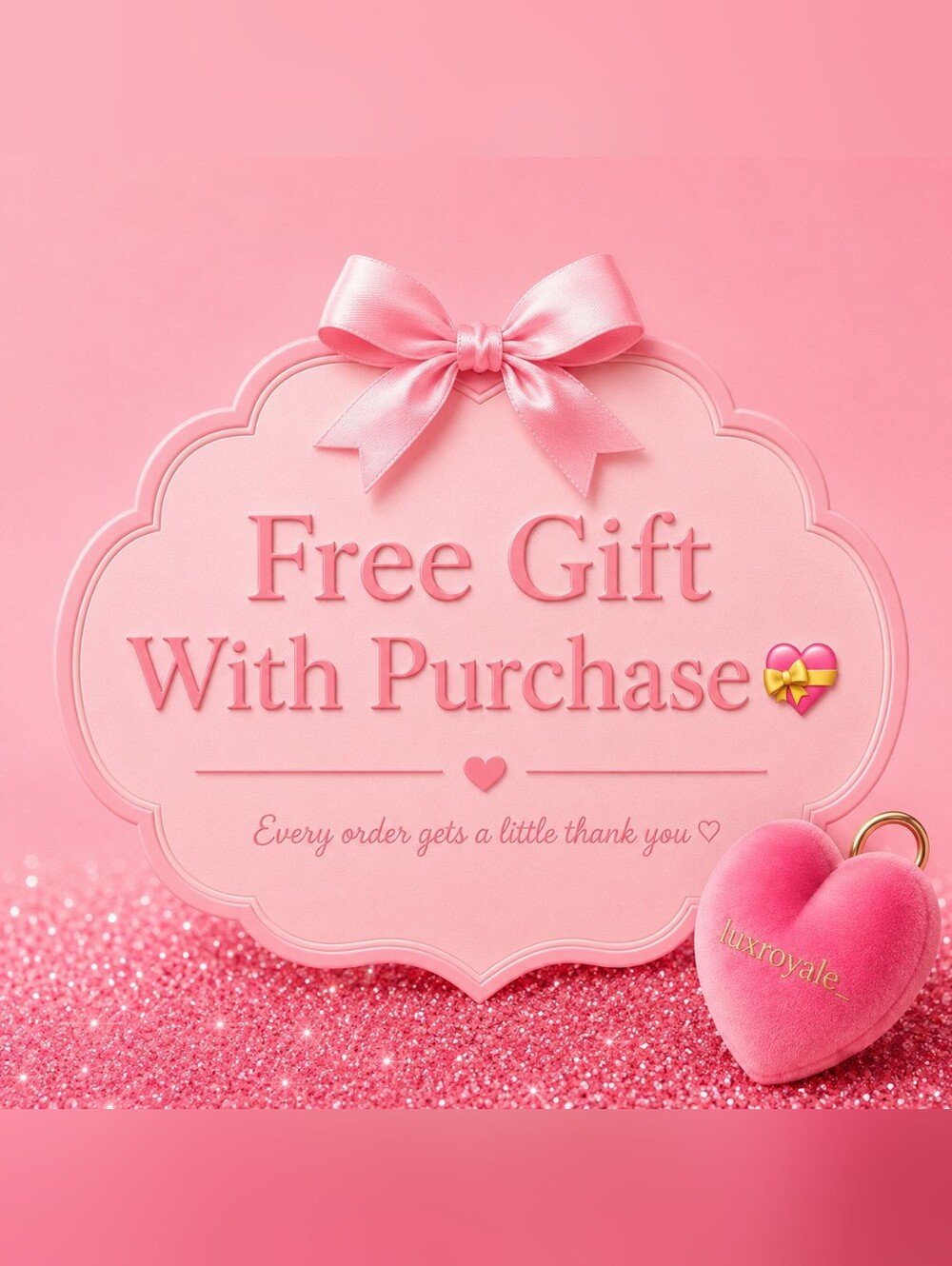 LuxRoyale Free Gift With Purchase Category Divider Boutique Closet Welcome